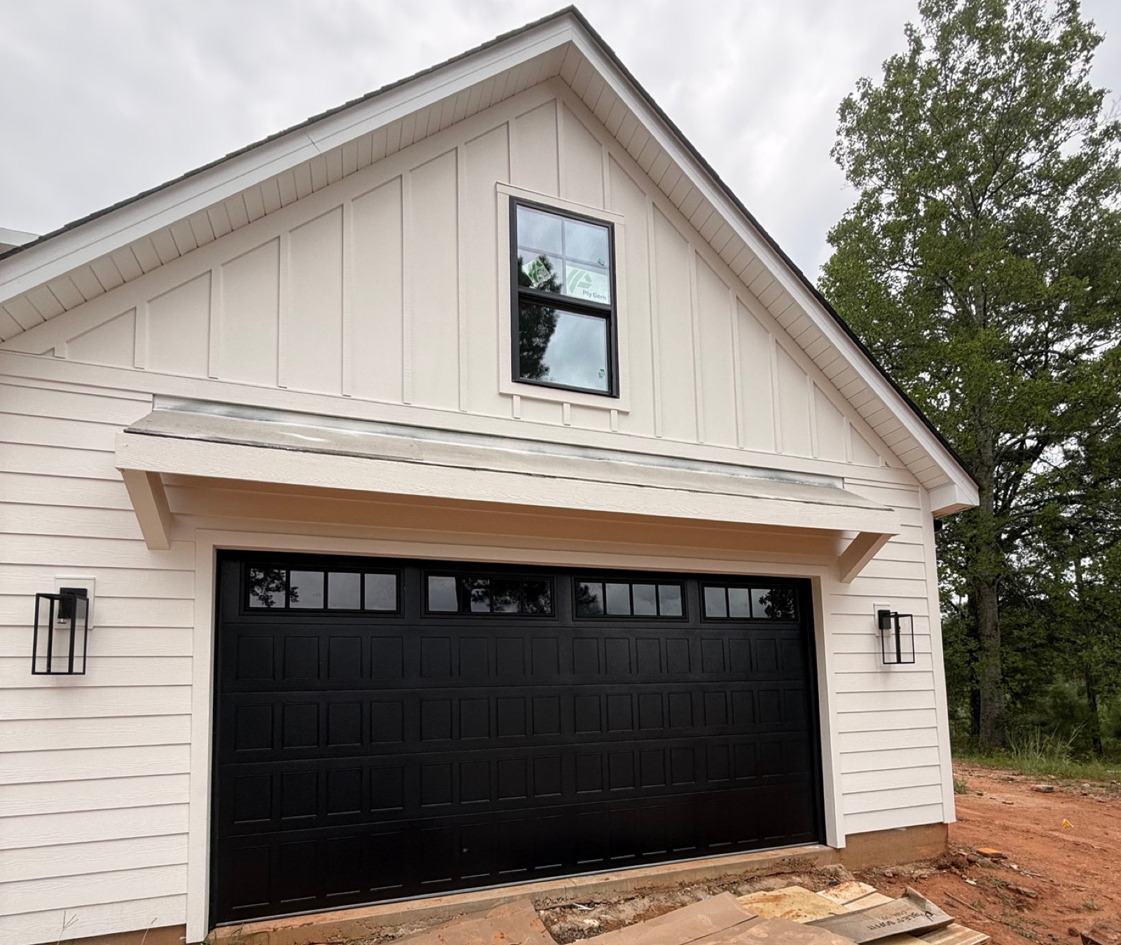 New garage door installation